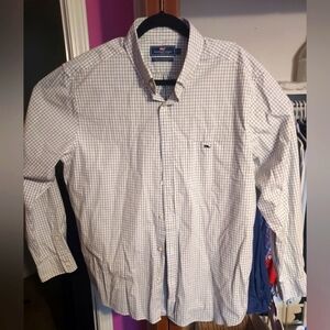 Vineyard Vines Men's Classic Fit Tucker Shirt Grey Check Size Large